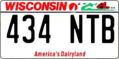 WI license plate 434NTB