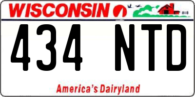 WI license plate 434NTD