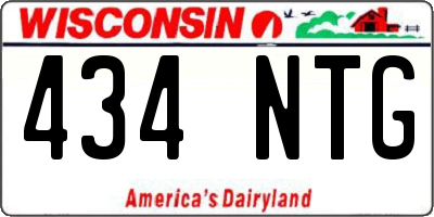 WI license plate 434NTG