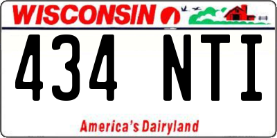 WI license plate 434NTI