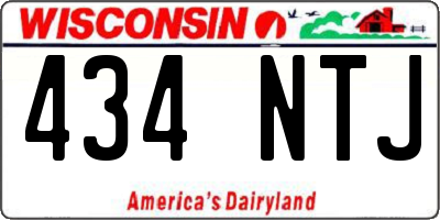 WI license plate 434NTJ