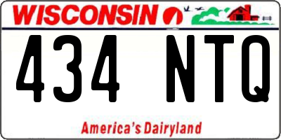 WI license plate 434NTQ
