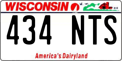 WI license plate 434NTS