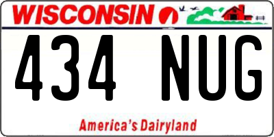 WI license plate 434NUG