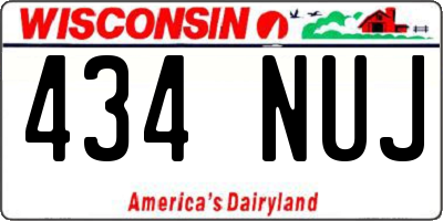 WI license plate 434NUJ