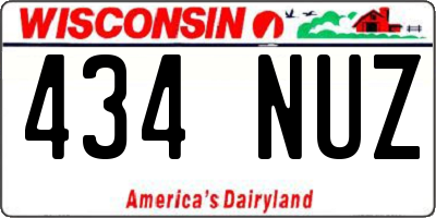WI license plate 434NUZ