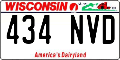 WI license plate 434NVD