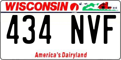 WI license plate 434NVF