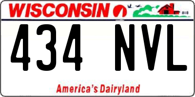 WI license plate 434NVL