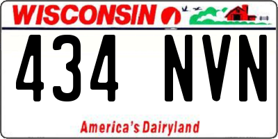 WI license plate 434NVN