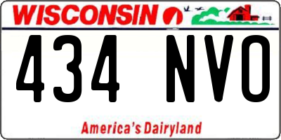 WI license plate 434NVO