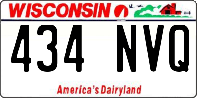 WI license plate 434NVQ