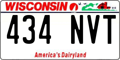 WI license plate 434NVT