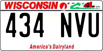 WI license plate 434NVU