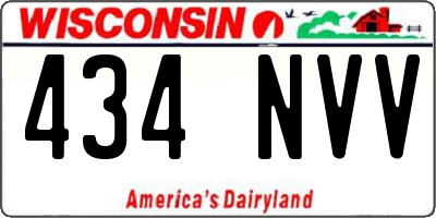 WI license plate 434NVV