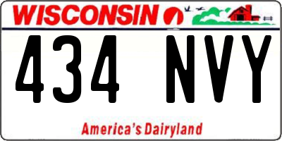 WI license plate 434NVY