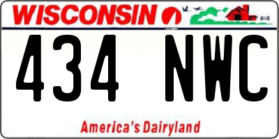 WI license plate 434NWC