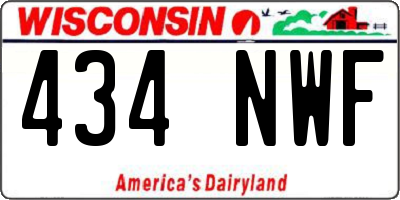 WI license plate 434NWF