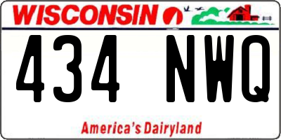 WI license plate 434NWQ