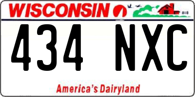 WI license plate 434NXC