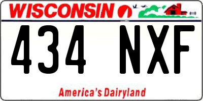 WI license plate 434NXF