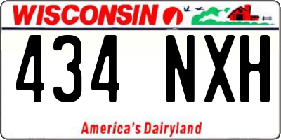 WI license plate 434NXH