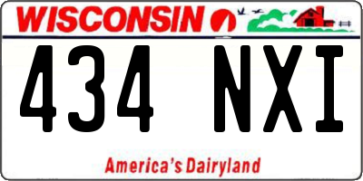 WI license plate 434NXI