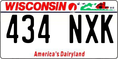 WI license plate 434NXK