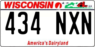 WI license plate 434NXN