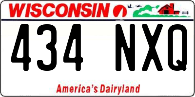 WI license plate 434NXQ