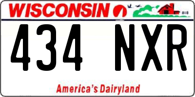 WI license plate 434NXR