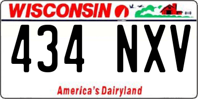 WI license plate 434NXV