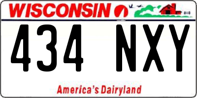 WI license plate 434NXY