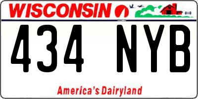 WI license plate 434NYB