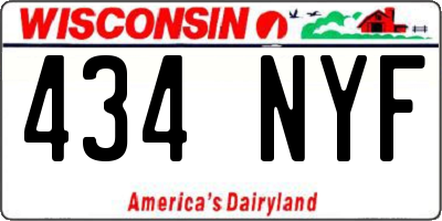 WI license plate 434NYF