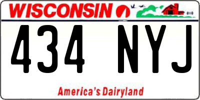 WI license plate 434NYJ
