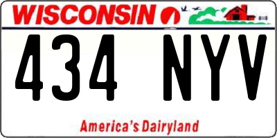 WI license plate 434NYV