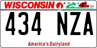 WI license plate 434NZA