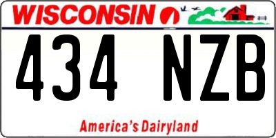 WI license plate 434NZB