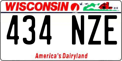 WI license plate 434NZE
