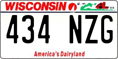 WI license plate 434NZG