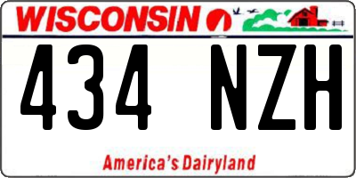 WI license plate 434NZH