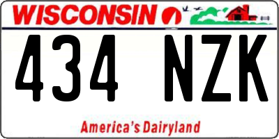 WI license plate 434NZK