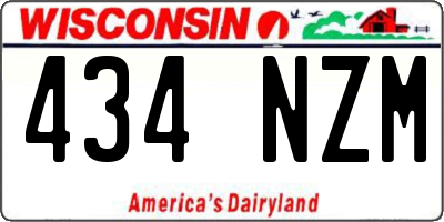 WI license plate 434NZM
