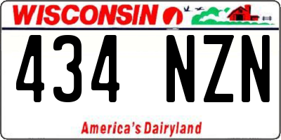 WI license plate 434NZN