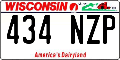 WI license plate 434NZP