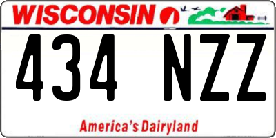 WI license plate 434NZZ