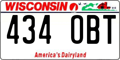 WI license plate 434OBT