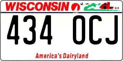 WI license plate 434OCJ