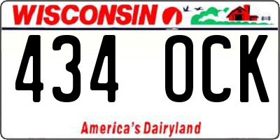 WI license plate 434OCK